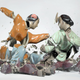 Illustration for article titled Porcelain fighters come to life when you crash them against the floor